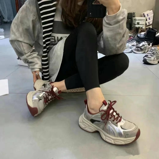 🌈◡̈ 春夏出勤率hin高的韩剧女主老爹鞋来咯🤩|【YiLuoShan拼接厚底增高运动老爹鞋】2个颜色🉑选噢!! •*¨*•姐妹们快快码住!!!💥运动鞋的搭配是万能滴~  商品图5