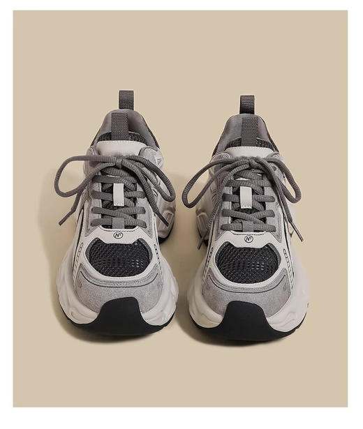 🌈◡̈ 春夏出勤率hin高的韩剧女主老爹鞋来咯🤩|【YiLuoShan拼接厚底增高运动老爹鞋】2个颜色🉑选噢!! •*¨*•姐妹们快快码住!!!💥运动鞋的搭配是万能滴~  商品图0