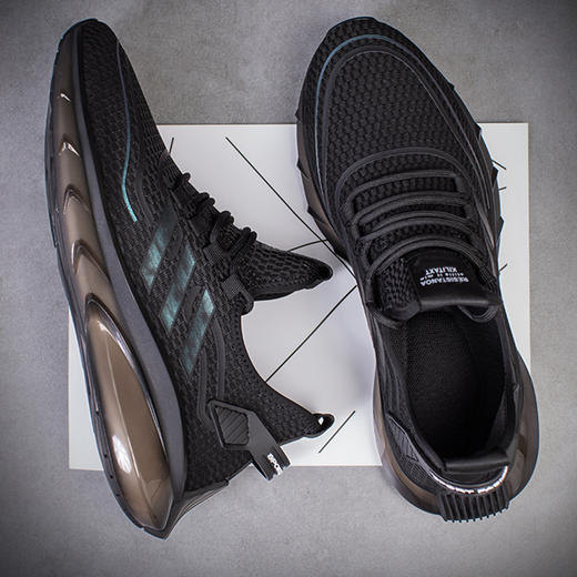 【45-46码】春季新款特大码男鞋加肥加胖运动休闲鞋加厚加厚老爹鞋潮鞋 商品图1