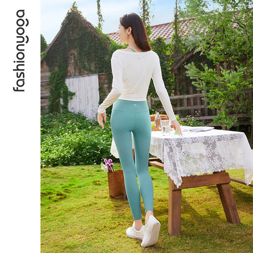 凡圣瑜伽柔软一字领长袖外搭 F15326 商品图9