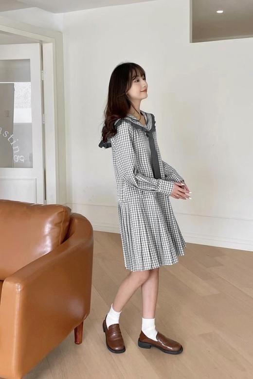 Stay2Weeks 绿色格纹海军学院连衣裙 15433 商品图1