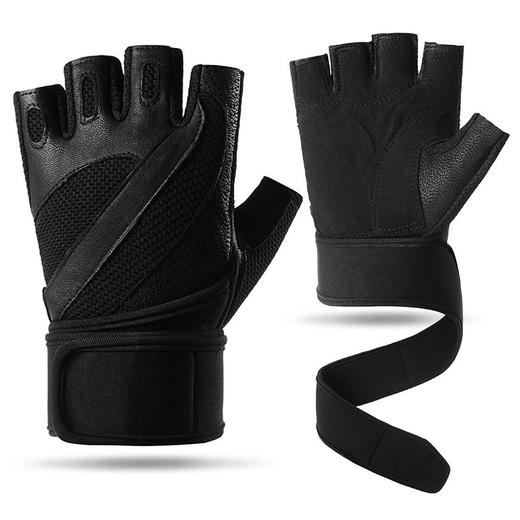 【健身半指手套】男户外运动防滑透气耐磨骑行训练防护力量举重护手掌 商品图1