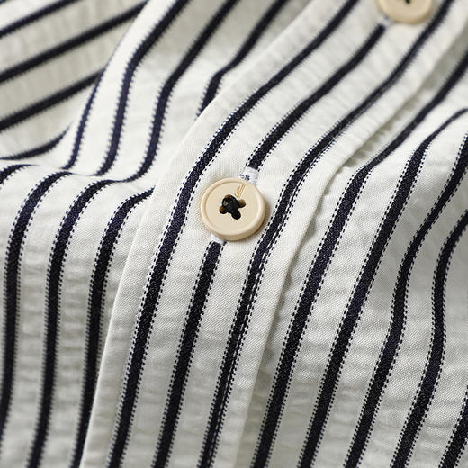 【DG】大依优型大码短袖衬衫经典条纹半袖男式加肥大码夏季薄款上衣肥佬宽松 商品图3