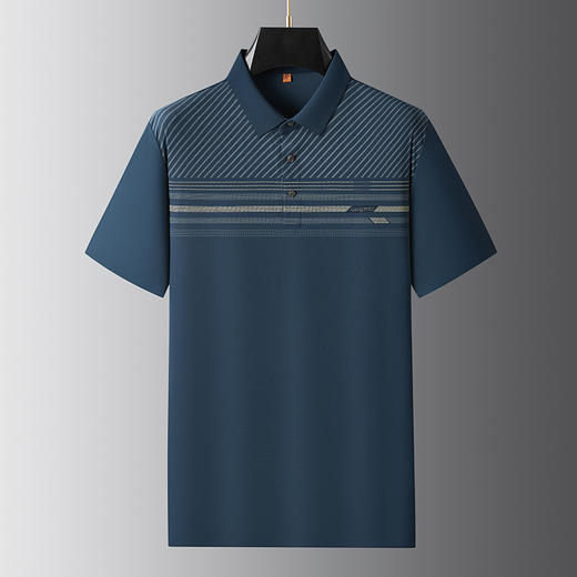 【弹力】【DWP】大依优型大码短袖POLO衫弹力翻领体恤加肥加大男士大号弹力透气舒适夏季半袖 商品图0