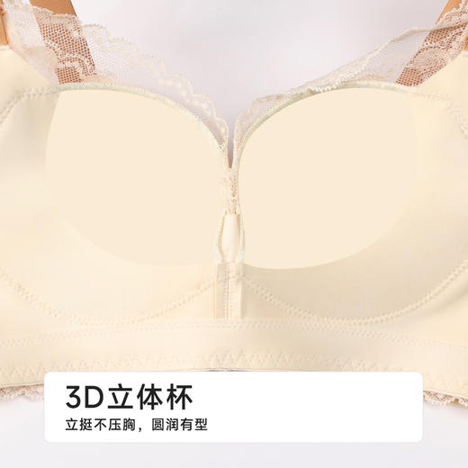 都市丽人聚拢升杯B杯常规内衣中厚蕾丝无钢圈常规文胸YBH5C2 商品图6