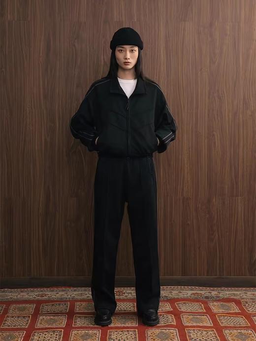 SUPERTOFU(SPTF) /YG-AW24-J085/珠地面料 刺绣LOGO 条纹织带 针织运动外套 商品图1
