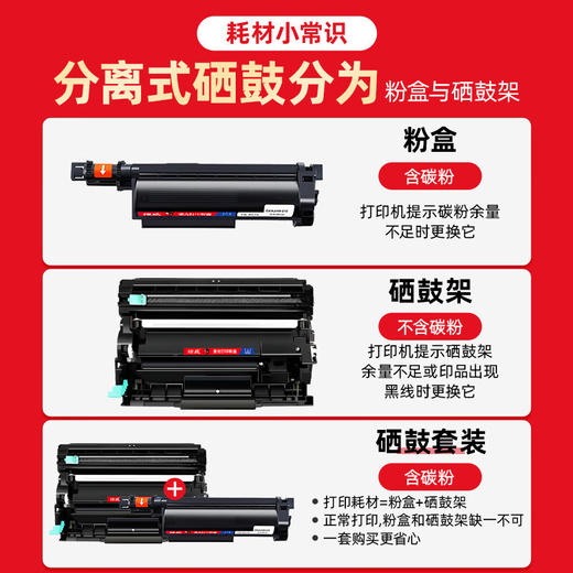 绘威TNB020粉盒适用兄弟DCP-B7530dn b7535dw 7520dw b7500d mfc7700d墨盒HL-B2000d 2050 7720dn打印机硒鼓 商品图3