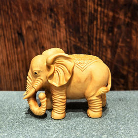 精雕福象°黄杨小摆件