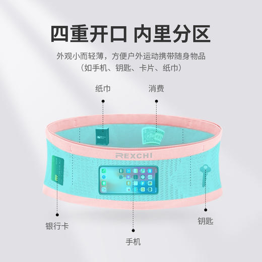 【大容量！隐形运动腰包】新款运动腰包大容量放手机钥匙男女户外跑步骑行多功能透气防滑落。ry 商品图2