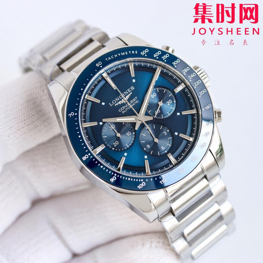 浪琴新款康卡斯悦动计时系列 男士腕表 凭借其设计，实用的功能和舒适的佩戴体验 商品图1