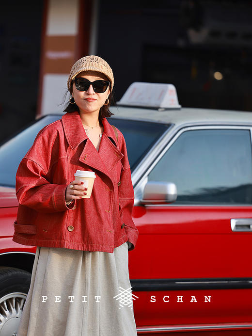 PETIT SCHAN小闪 CLO#737 Corner space 一隅空间 纯棉丹宁枪驳领牛仔外套 商品图2