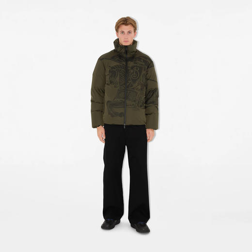 BURBERRY 巴宝莉 男士马术骑士徽标印花尼龙羽绒服 绿色 8095196 C1206 商品图1