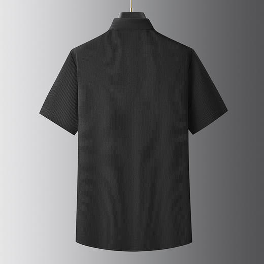 【棉质】【DWP】大依优型大码短袖衬衫透气翻领体恤加肥加大男士大号弹力透气舒适夏季半袖 商品图7