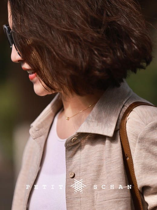 PETIT SCHAN小闪 CLO#738 Narrate 叙写 澳洲进口美利奴羊毛混纺长袖衬衫 商品图3