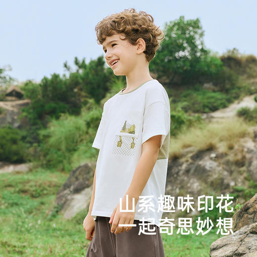 【商场同款】英氏儿童T恤夏季透气休闲男童短袖T恤上衣2025新款 商品图2