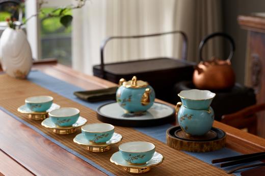 国瓷永丰源 夫人瓷·西湖蓝12/15头茶具套装 商品图1