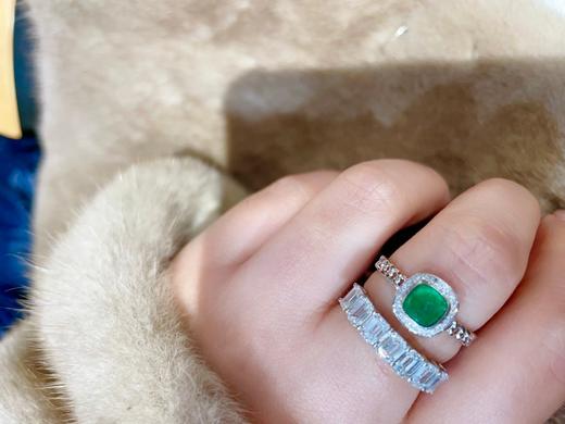 1.3ct刻面祖母绿戒指 商品图3