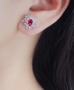 1.29ct刻面红宝石耳钉 商品缩略图3