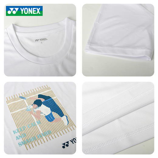 2025新款尤尼克斯YONEX羽毛球服速干短袖比赛服 115945BCR/215945BCR男女款短袖 商品图2