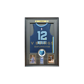 收藏系列 莫兰特 灰熊队12号蓝色 亲笔签名球衣