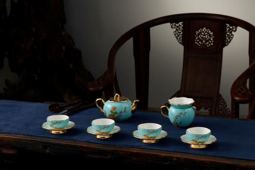 国瓷永丰源 夫人瓷·西湖蓝12/15头茶具套装 商品图2