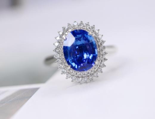2.3ct刻面蓝宝石戒指 商品图2