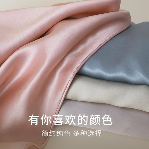 金三塔真丝单面枕套100%桑蚕丝简约纯色便携旅行好物枕套新品（限价款）  CSZT027 商品图2