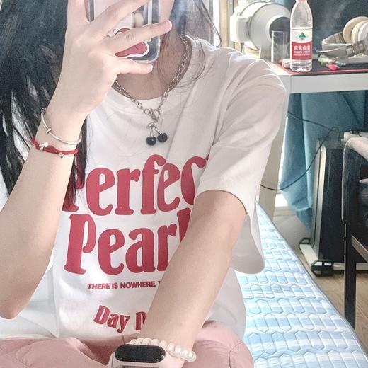 【纯棉短袖t恤】宽松韩版原宿风 新款字母印花 学生全棉体恤ins女装潮  商品图3