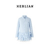 HERLIAN 2025年春季女士木耳边边拼接衬衫连衣裙 商品缩略图4