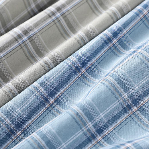 【DG】大依优型夏季薄款大码男装格子短袖衬衫胖子时尚休闲大号莱赛尔上衣加肥加大 商品图3