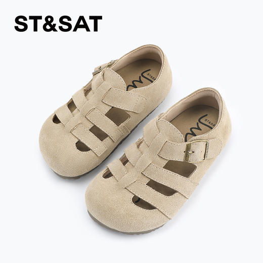 【童鞋】星期六复古风舒适透气男女童勃肯凉鞋SSD2192L1Y 商品图4