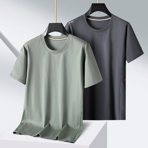 【棉质】【新款DPS】大依优型大码短袖T恤圆领加肥加大肥佬休闲宽松透气上衣男士半袖夏装潮款 商品图1
