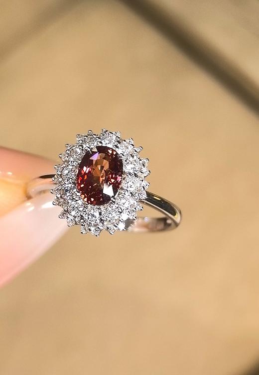 1.11ct刻面帕帕拉恰蓝宝石戒指 商品图1