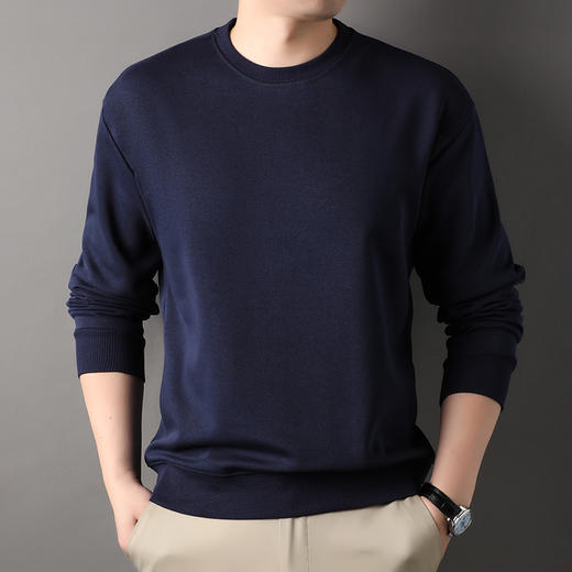 经典时尚休闲圆领卫衣  简约百搭打底套头衫修身显气质柔软舒适质感细腻透气亲肤 商品图2