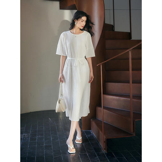 初棉泡泡皱肌理连衣裙 商品图4