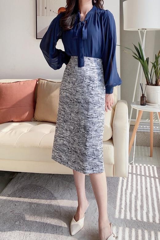 amadella 知性通勤高腰百搭半裙 15513 商品图1