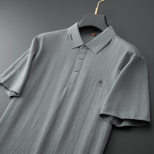 【棉质】【DWP】大依优型大码短袖POLO衫翻领体恤加肥加大男士大号弹力透气舒适夏季半袖 商品图2