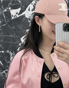 赛家 新款金色字母爱心双层项链