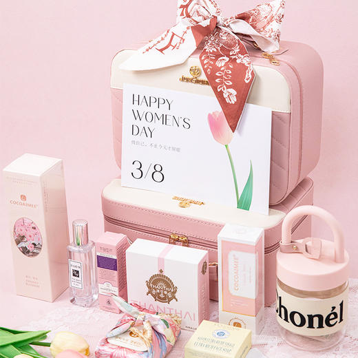 【把一份浪漫包裹成礼！是惊喜更是心意】三八女神节礼物轻奢手提化妆包伴手礼送女生妇女节实用小礼品套装。ry 商品图2