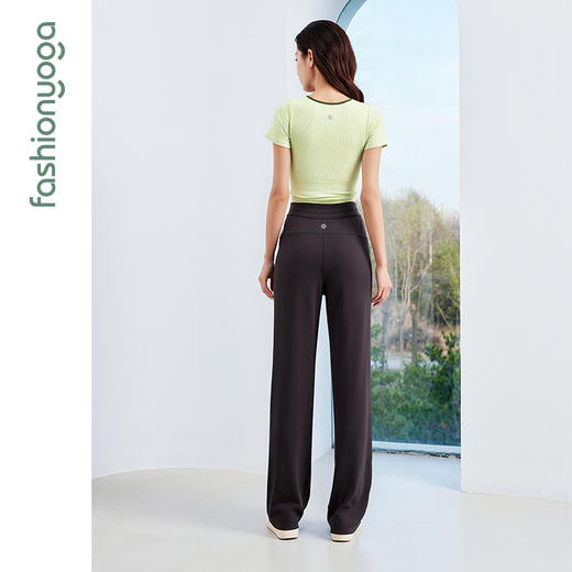 凡圣瑜伽直筒空气层休闲长裤 F15913 商品图12