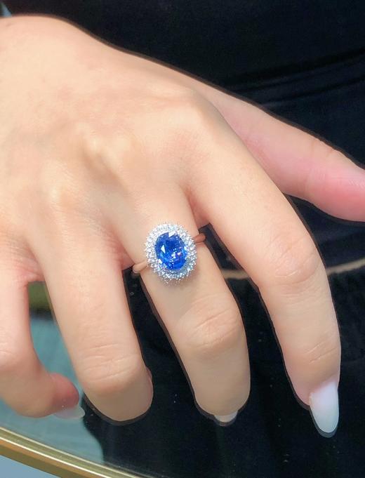 2.3ct刻面蓝宝石戒指 商品图3