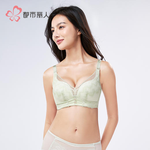 都市丽人舒软挺塑调整型文胸A:加加厚B:中厚蕾丝树脂胶圈塑身文胸LJH4A8 商品图1