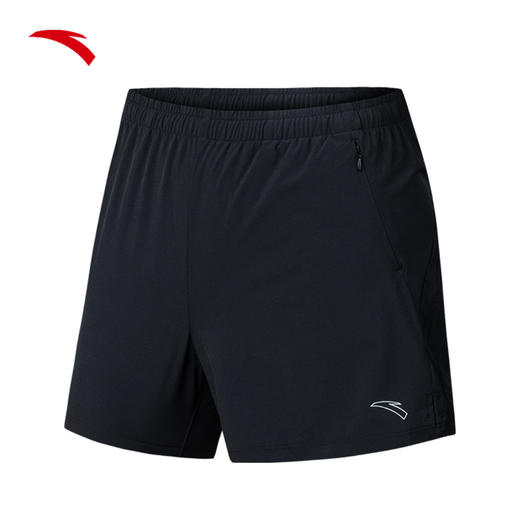 安踏短裤女黑色百搭女夏季显瘦跑步健身训练休闲吸湿透气运动162435507 商品图0