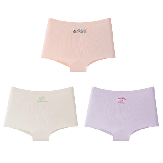 连绵· 女童舒棉无痕平角内裤 3条装（3-9岁） 商品图13