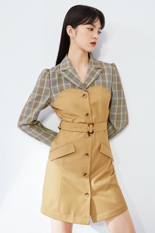 Eifini伊芙丽 法式复古小众收腰显瘦气质西装连衣裙 15325 商品图3