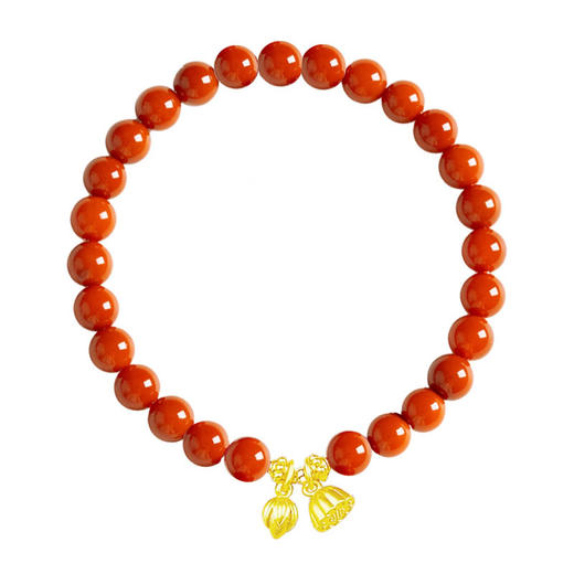 【经典】好事莲莲天然南红玛瑙手串 莲蓬玉石手链赤玉珠子国风百搭款一物一证 商品图3