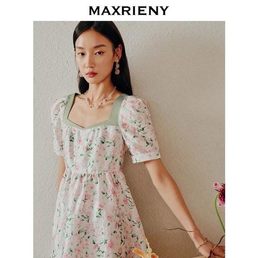 MAXRIENY连衣裙碎花气质修身显瘦夏季(货号:MC88DR320) 商品图1