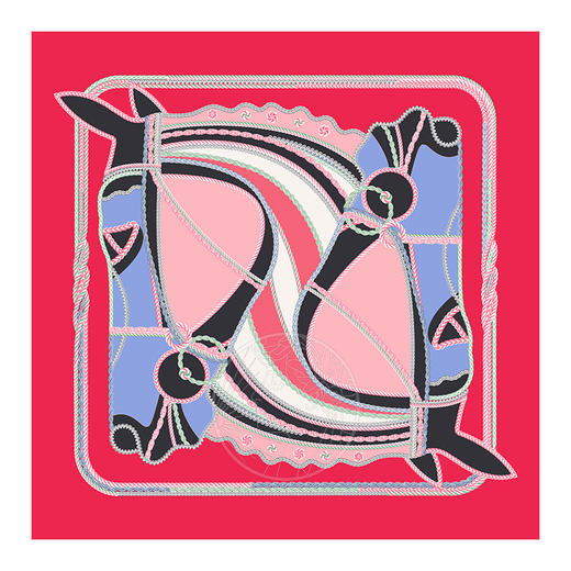 100%桑蚕丝！奥罗拉手工台版印小方巾53X53cm丝巾礼盒装 商品图2