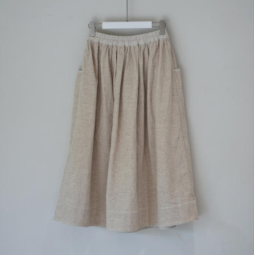 黄阿福｜原色亚麻棉灯芯绒弯兜半裙 商品图4