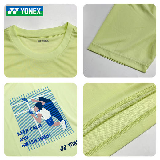 2025新款尤尼克斯YONEX羽毛球服速干短袖比赛服 115945BCR/215945BCR男女款短袖 商品图1